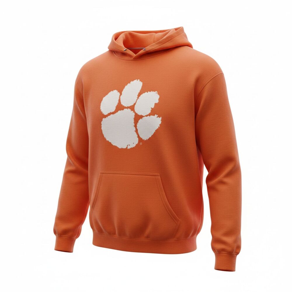 Clemson Tigers Youth Large Orange Hoodie Pullover Sweatshirt Gildan